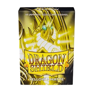 60 Small Dragon Shield Sleeves - Matte Yellow